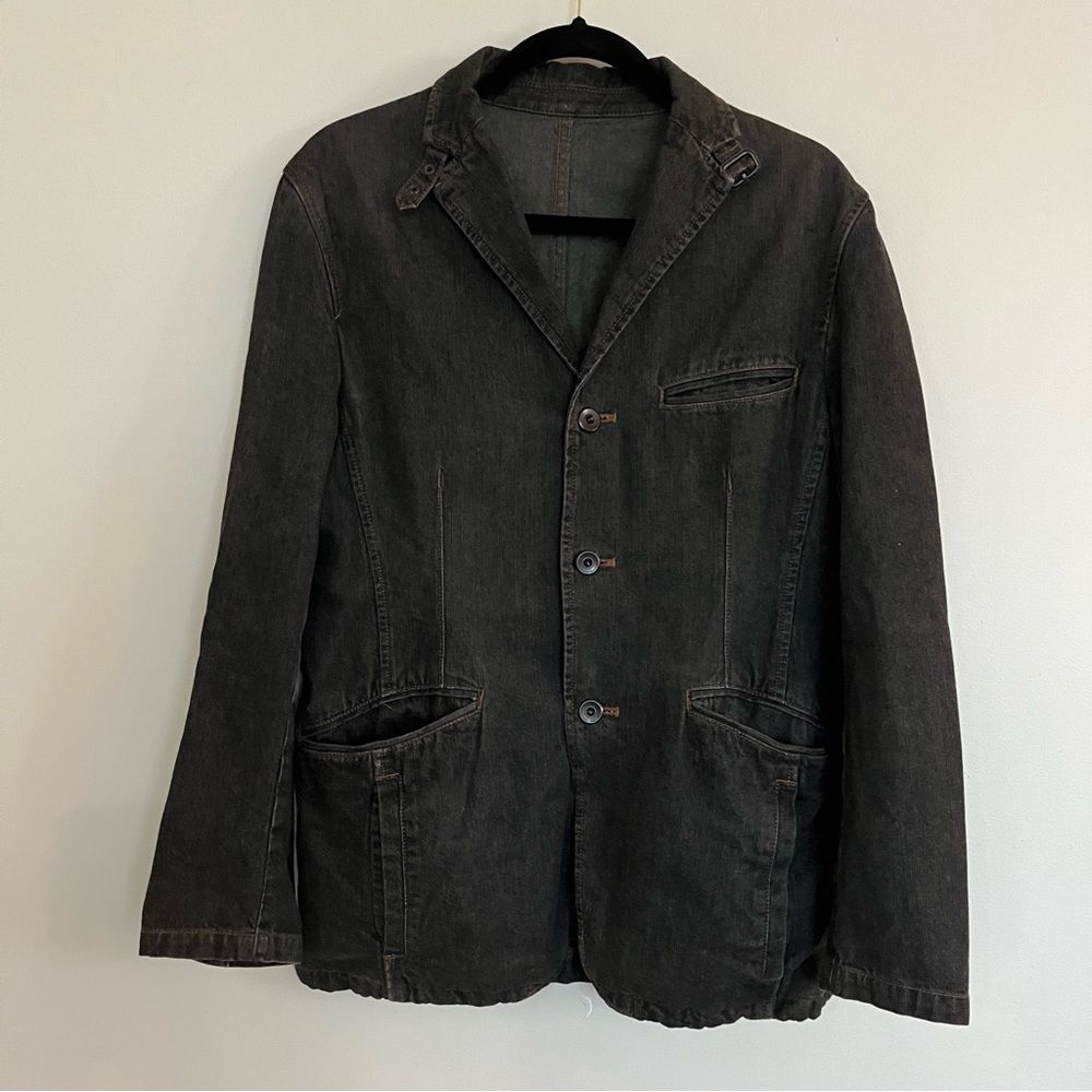 COMME CA ISM BLACK DENIM BLAZER / JACKET | Men’s SIZE M